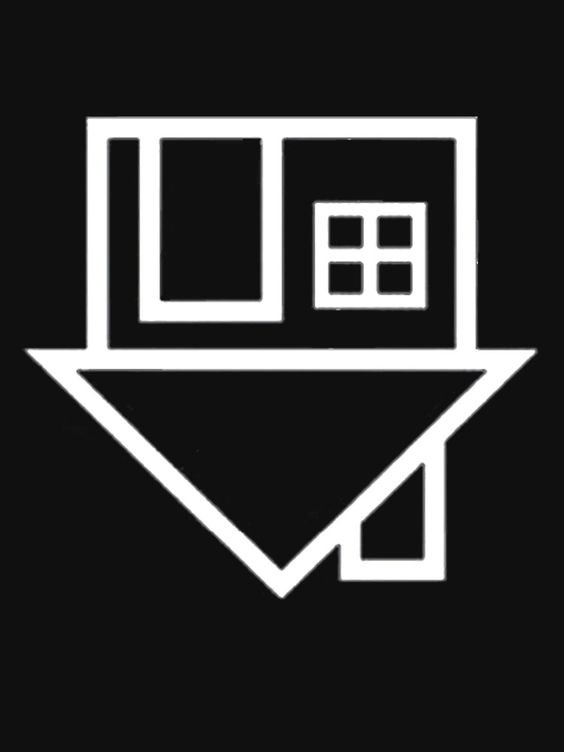 logo da banda The Neighbourhood - casa, preto e branco